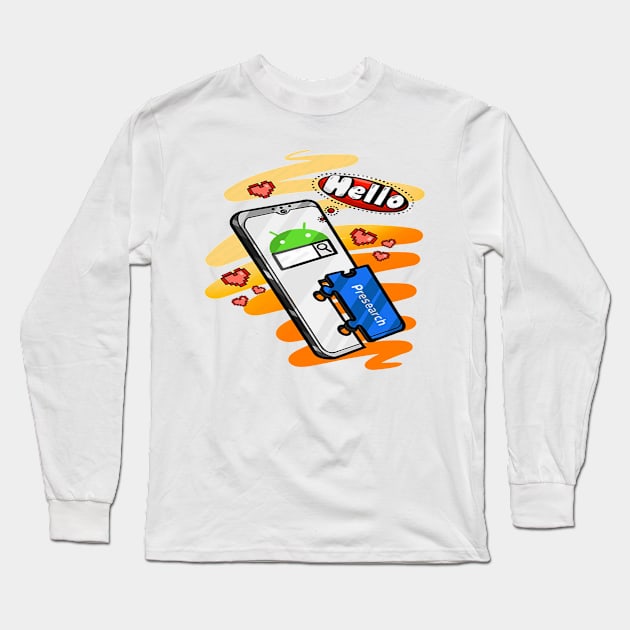 Presearch - Android Default Search Option NTF Long Sleeve T-Shirt by Prefiliate